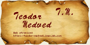 Teodor Medved vizit kartica